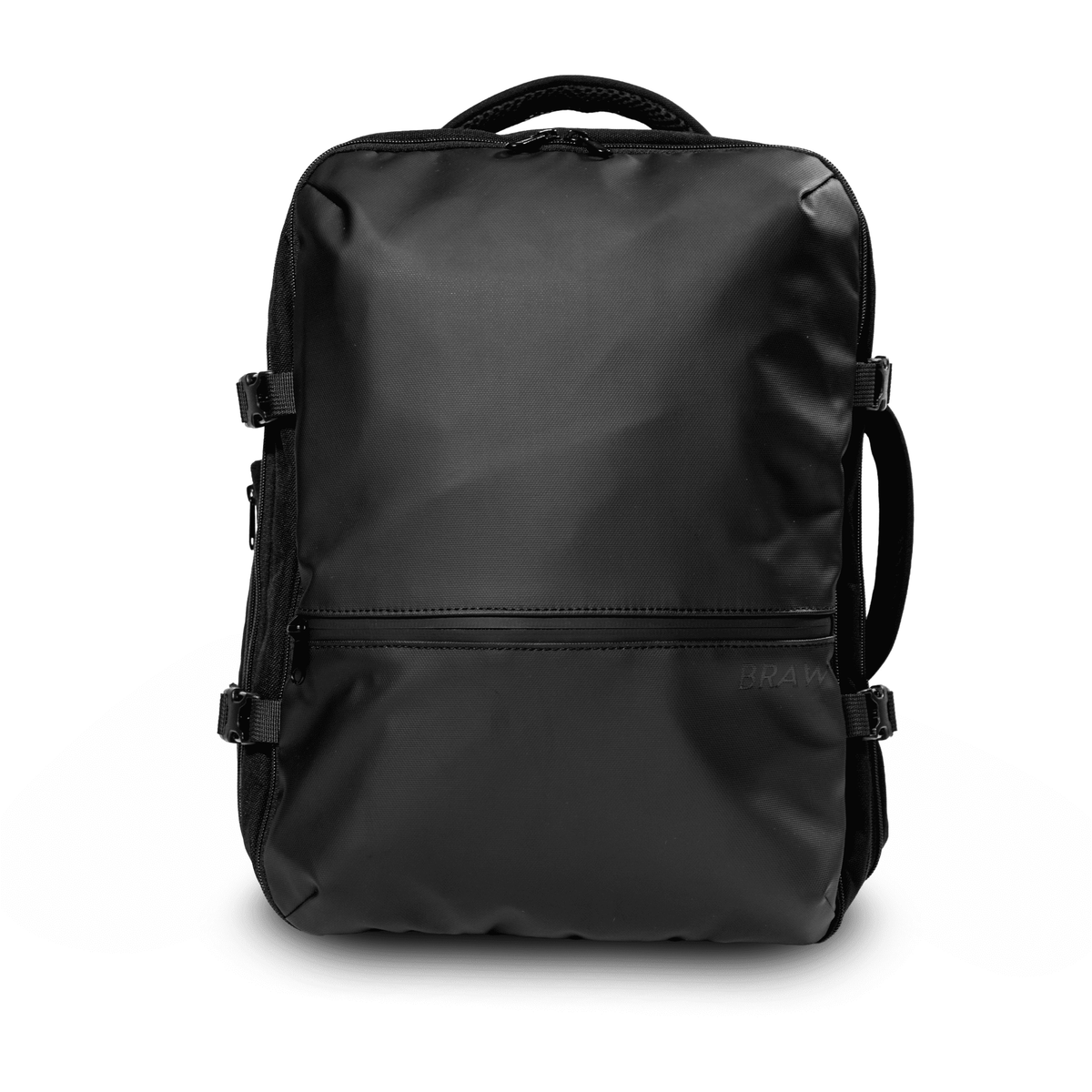 BRAW Explorer 2 backpack, front view, black