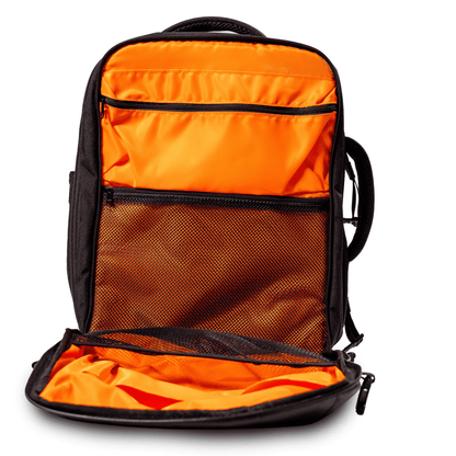 Front drop pockets on the black Explorer 2 for quick-access items